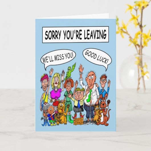 Sorry dat je weggaat kaart (Gele Bloem)