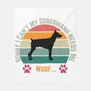 Sorry, dat kan ik niet. Mijn Dobermann heeft me no Fleece Deken