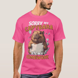Sorry dat mijn capibara mijn huiswerk heeft opgege t-shirt