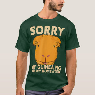 Sorry dat mijn Guinee mijn thuiswerk Funny School T-shirt