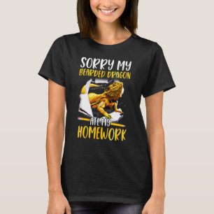 Sorry dat mijn hoofddraak mijn homework-pas Reptil T-shirt