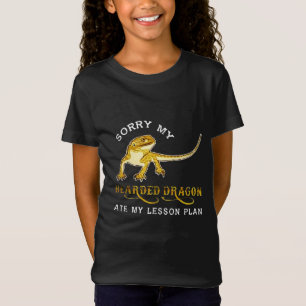 Sorry dat mijn Iguana bebaarde draak mijn lesplan T-shirt