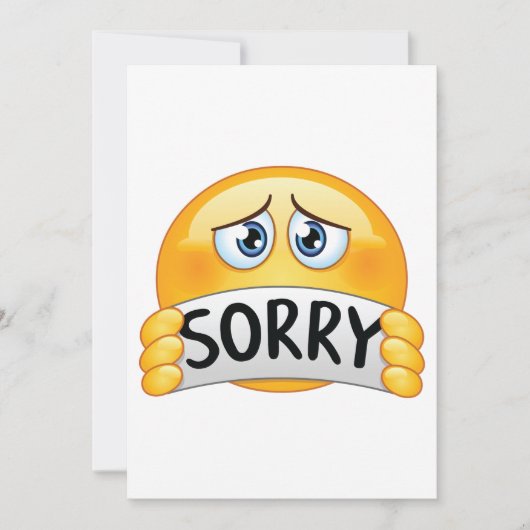 Sorry Emoticon Kaart (Voorkant)