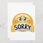 Sorry Emoticon Kaart (Voorkant / Achterkant)