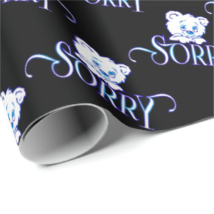 SORRY EYES BEER OP ZWART CADEAUPAPIER