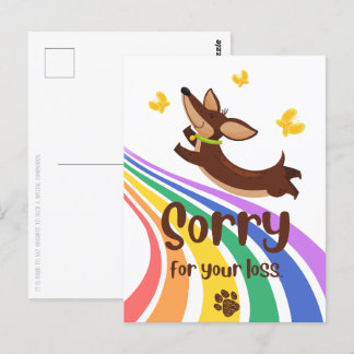 Sorry for het verlies van uw hond ansichtkaart briefkaart