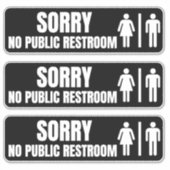 Sorry geen publieke ruitplaats sticker (Voorkant)