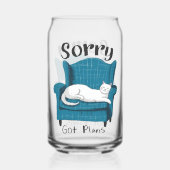 Sorry Got Plans Funny Cat Lover Gift  (Verso)