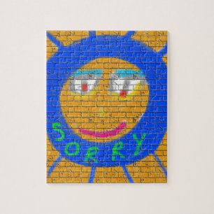Sorry Graffiti, Art Sad Face, Sadness Regret Legpuzzel