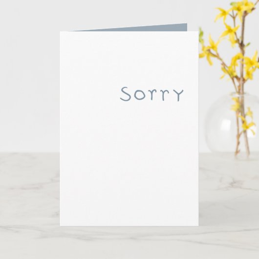 Sorry Grey Kaart (Gele Bloem)