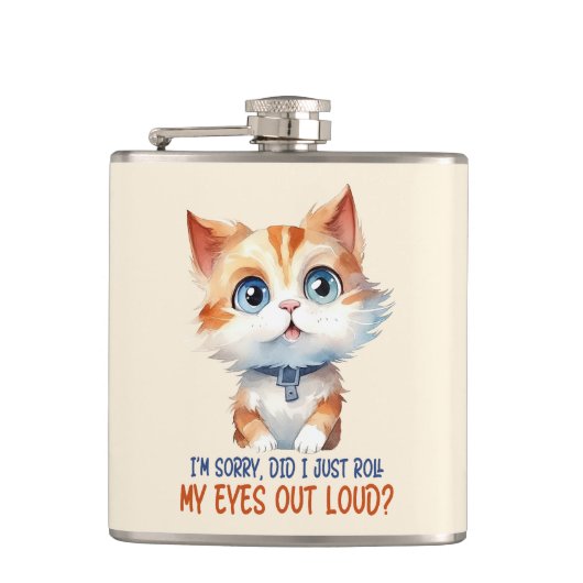 Sorry, heb ik mijn ogen hardop uitgestoken? – Sass Heupfles (Voorkant)