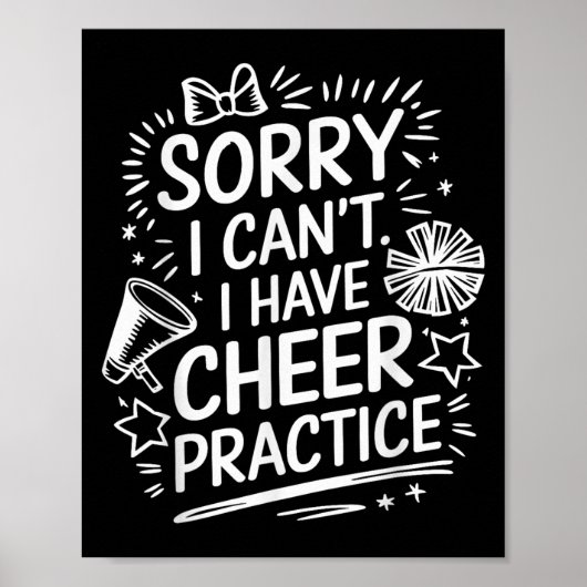 Sorry I Can't I Have Cheer Practice, Cheering Chee Poster (Voorkant)