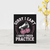 Sorry I Can't I Have Cheer Practice Cheerleader Ch Kaart (Gele Bloem)