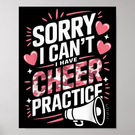 Sorry I Can't I Have Cheer Practice Cheerleader  Poster (Voorkant)