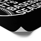 Sorry I Can't It's Baseball Season Funny Softball Poster (Hoek)