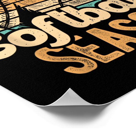 Sorry I Can't It's Softball Season Softball Player Poster (Hoek)