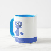 Sorry I’m Late Dog Stuff Mug – Cute Pup Illustrati Mok (Voorkant links)