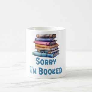 Sorry Ik Ben Bezet - Boekenwurm Humor Koffiemok