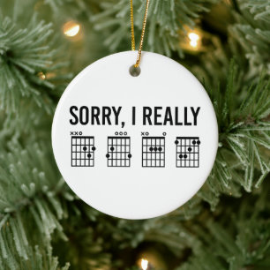Sorry, ik ben echt DGAF Guitar Chords Funny Custom Keramisch Ornament