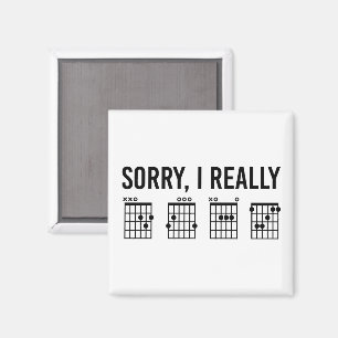Sorry, ik ben echt DGAF Guitar Chords Funny Custom Magneet