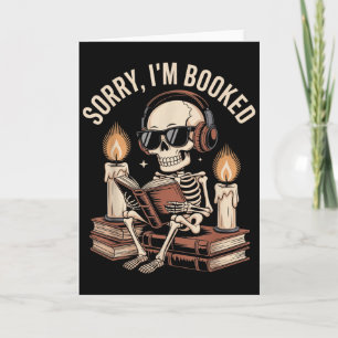 Sorry Ik Ben Geboekt Grappig Halloween Skelet Leze Kaart