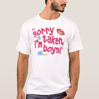 Sorry, ik ben jongens! t-shirt