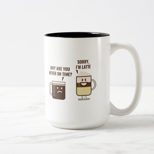 Sorry, ik ben Latte Tweekleurige Koffiemok (Rechts)