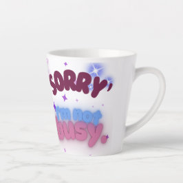 Sorry, ik ben niet bezig met koude en zelfverzeker latte mok