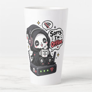 Sorry ik ben offline introvert gamer humor latte mok