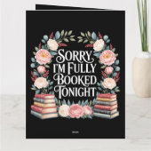 Sorry, ik ben vanavond volgeboekt kaart (Achterkant)