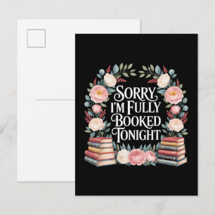 Sorry, ik ben vanavond volgeboekt uitnodiging briefkaart