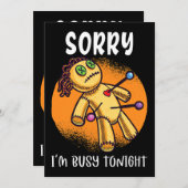 Sorry, ik heb het druk vanavond schattige voodoo p kaart (Voorkant / Achterkant)