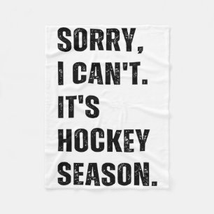 Sorry, ik kan niet, het is hockeyseizoen fleece deken