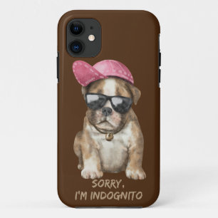 SORRY I'M INDOGNITO (English Bulldog) iPhone 11 Hoesje