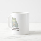 Sorry in Advance Frog Coffee Mug Koffiemok (Voorkant links)