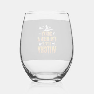 Sorry I've Been A Little Witchy Halloween Wijnglas Zonder Voet