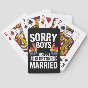 Sorry Jongens Deze Kerel Gaat Trouwen LGBTQ Pride Pokerkaarten