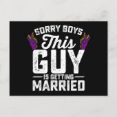 Sorry jongens, deze man gaat homo trouwen briefkaart (Voorkant)