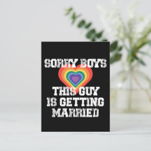 Sorry jongens, deze man gaat trouwen Gay  Briefkaart