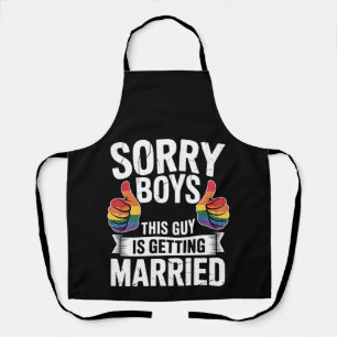 Sorry Jongens Deze Man Gaat Trouwen LGBTQ Pride Schort