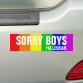 Sorry jongens, ik ben Lesbian Bumpersticker (Op auto)