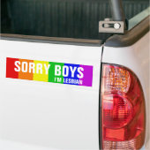 Sorry jongens, ik ben Lesbian Bumpersticker (Op Truck)