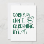 Sorry. Kan niet. Gardening. Dag. Bedankkaart (Voorkant)