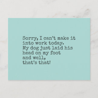 Sorry, kan niet het vandaag maken briefkaart