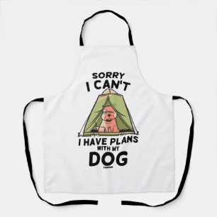 Sorry, kan niet, ik heb plannen met mijn hond schort