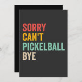 Sorry kan niet pickeball bye grappig  retro feestdagenkaart (Voorkant / Achterkant)