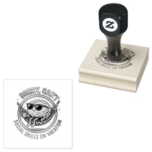 Sorry kan niet... 	rubberstempel (Gestempeld)