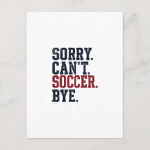 Sorry Kan Niet Voetbal Vaarwel Vintage Briefkaart