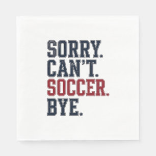 Sorry Kan Niet Voetbal Vaarwel Vintage Servet