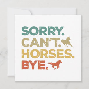 Sorry Kan Paard Dag